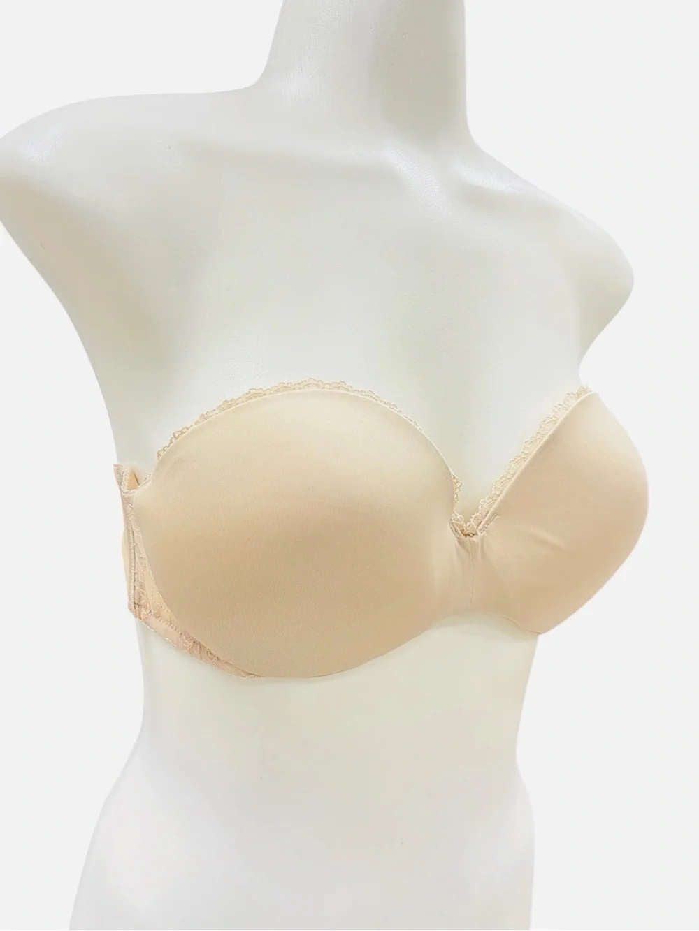 Vanity Fair Women's Gel Touch Padded Strapless Push Up Bra Beige Size 34C